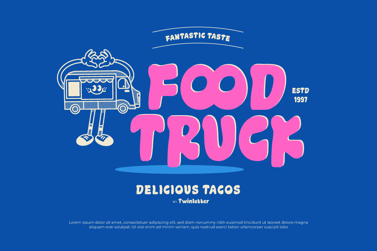 Honera Bubble Display Font 1