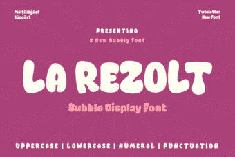 La Rezolt Bubble Display Font