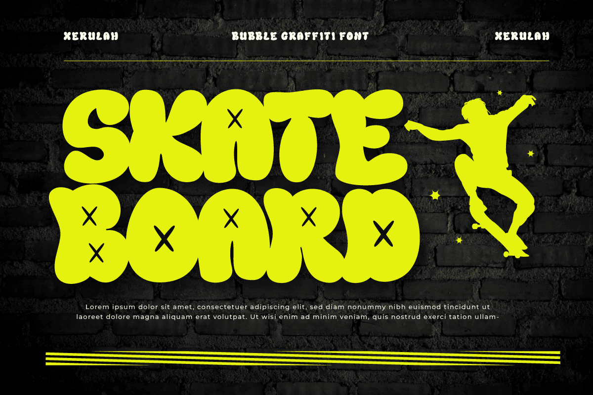 Xerulah Bubble Graffiti Font 3