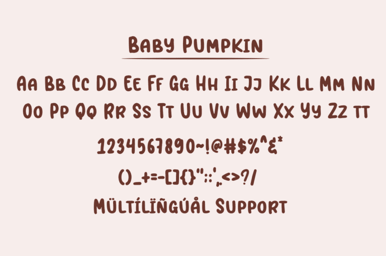 Baby Pumpkin Font 4