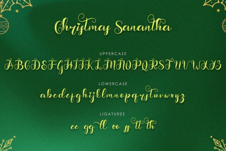 Christmas Sanantha Font 4