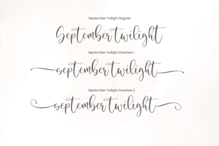 September Twilight Font 4