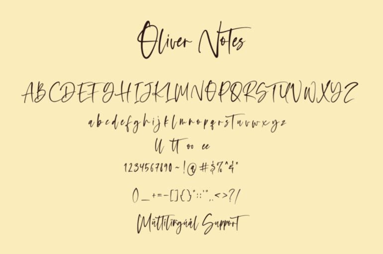 Oliver Notes Font 4
