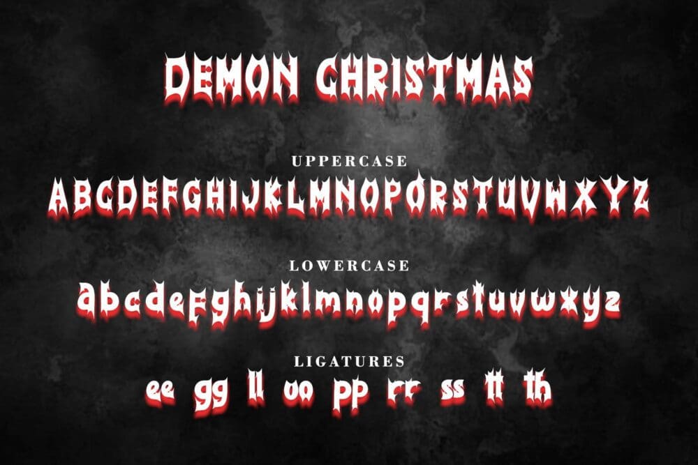 Demon Christmas Font 4