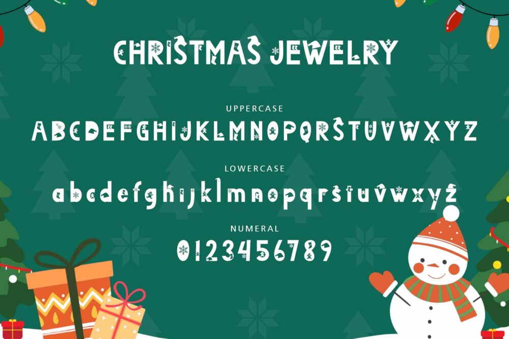 Christmas Jewelry Font 4
