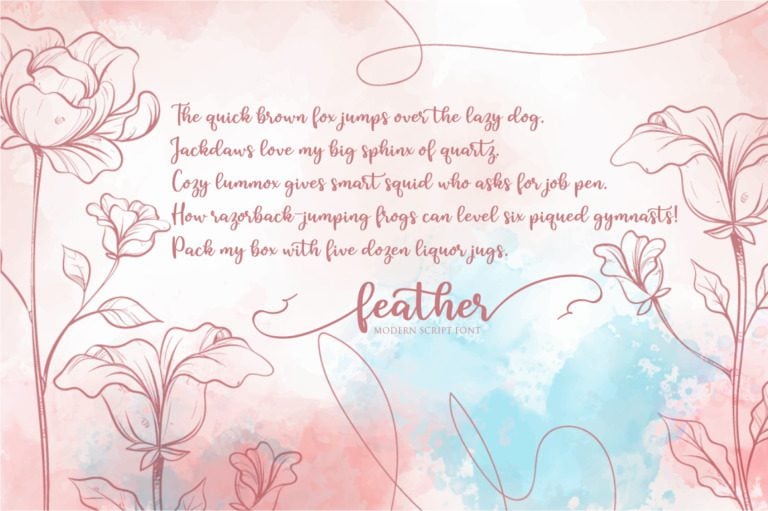 Feather Font 4
