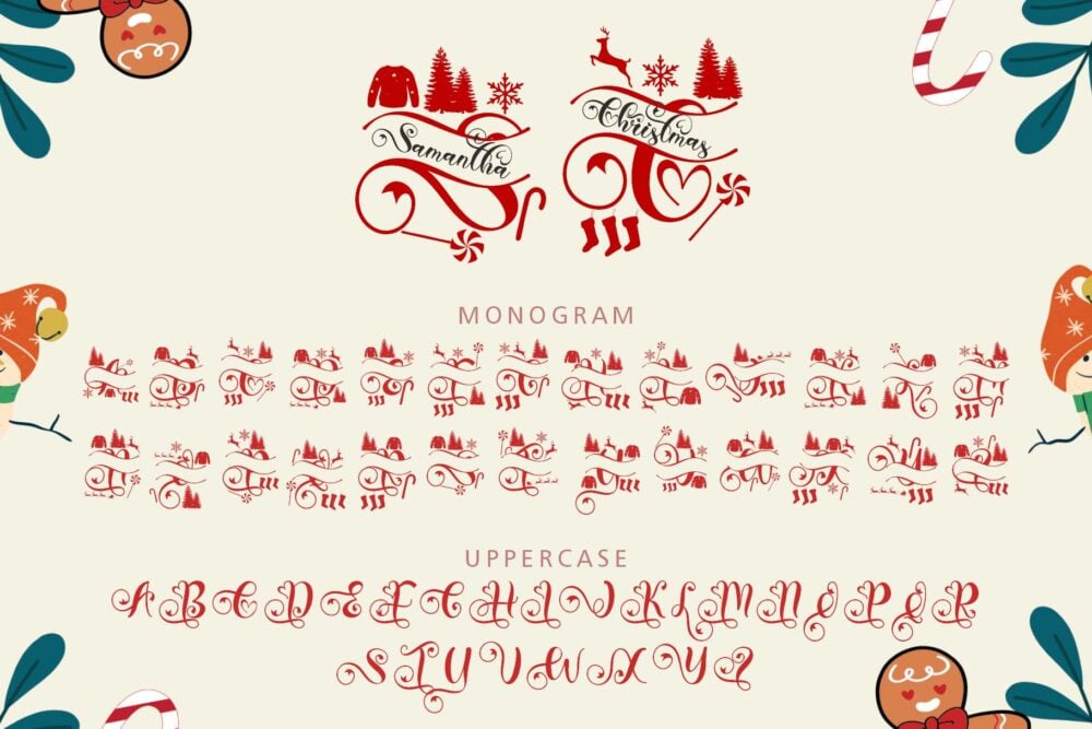 Samantha Christmas Font 4