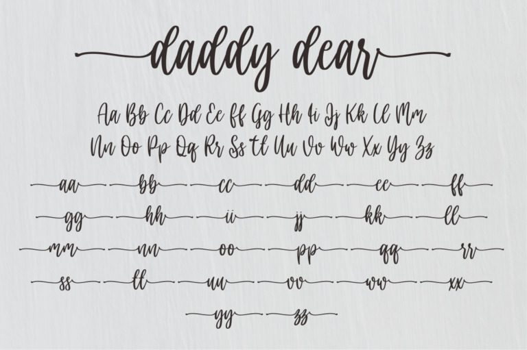 Daddy Dear Font 4