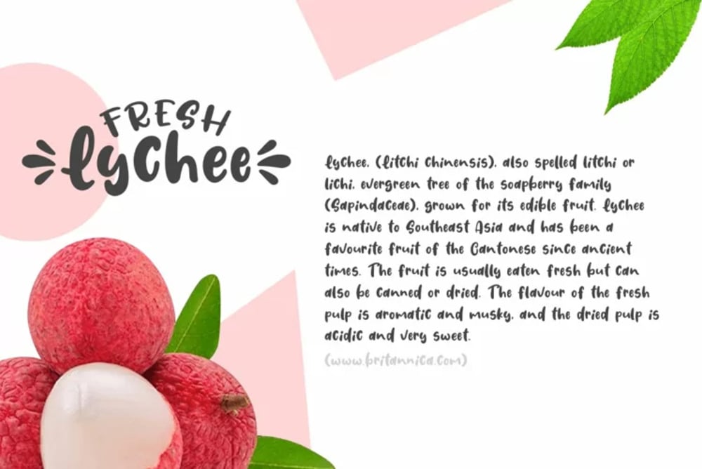 Fresh Lychee Font 2