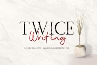 Twice Writing Serif Font