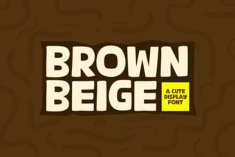 Brown Beige Font