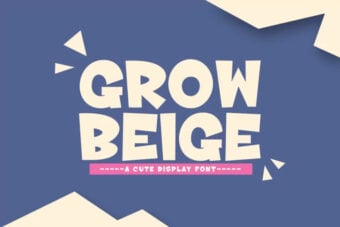 Grow Beige Font