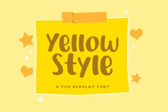 Yellow Style Font