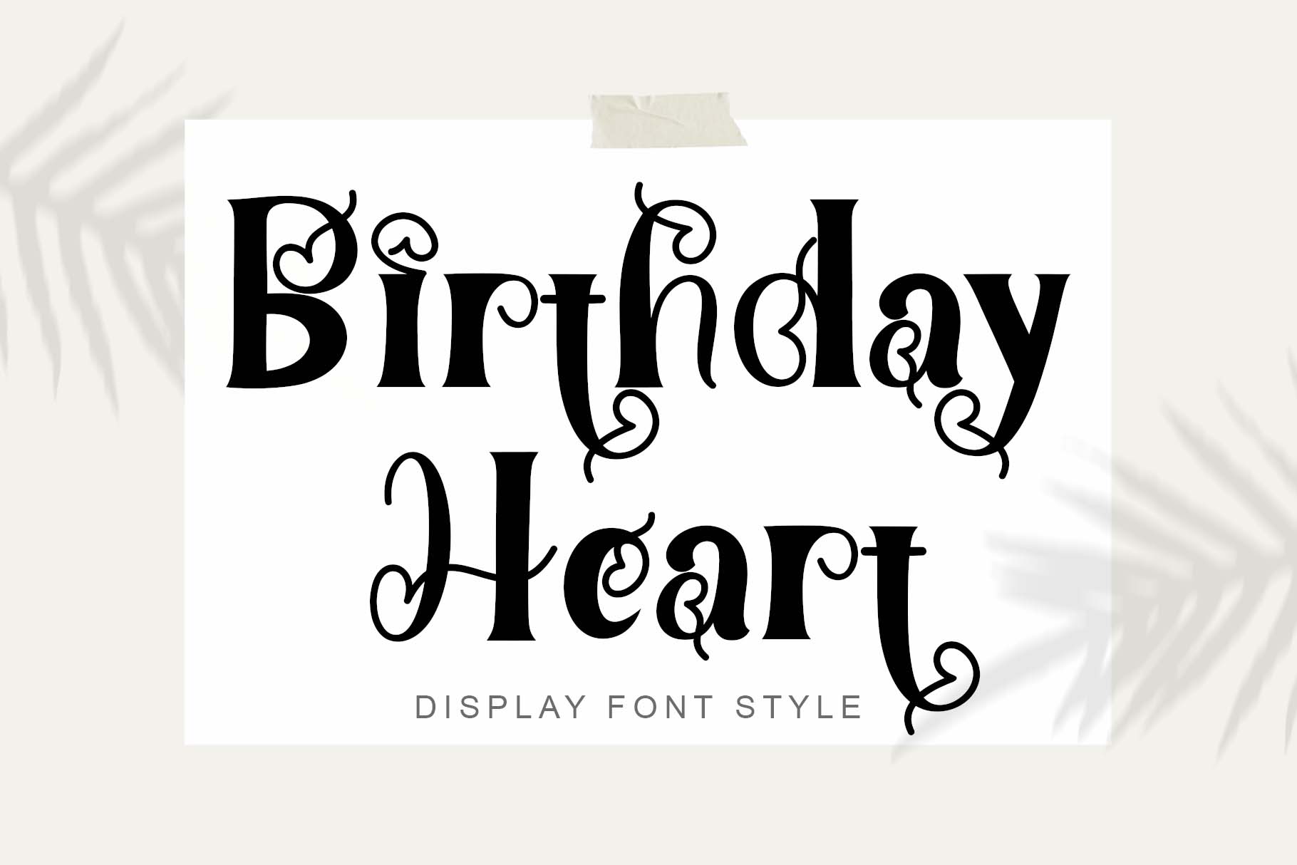 Birthday Heart Font