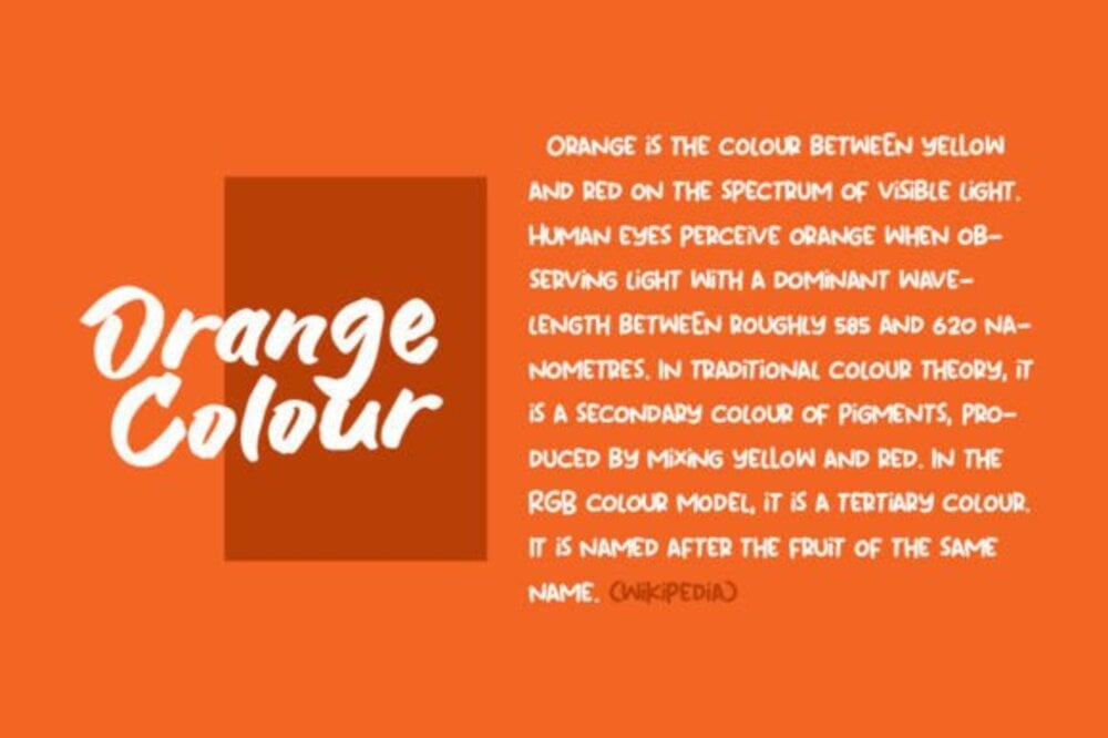 Blank Orange Font 2