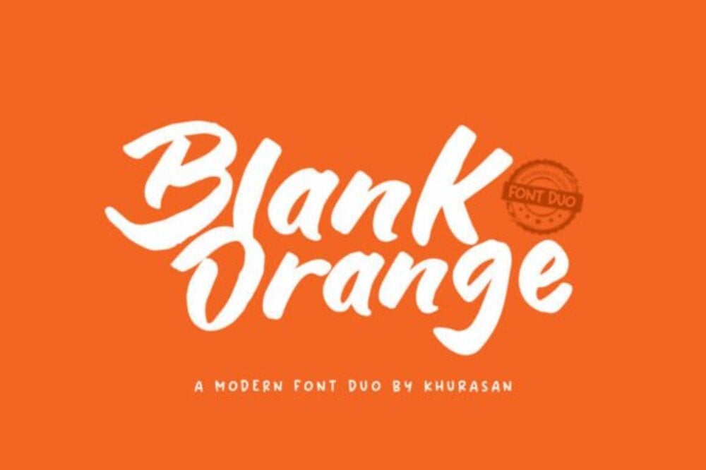 Blank Orange Font