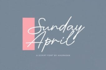 Sunday April font