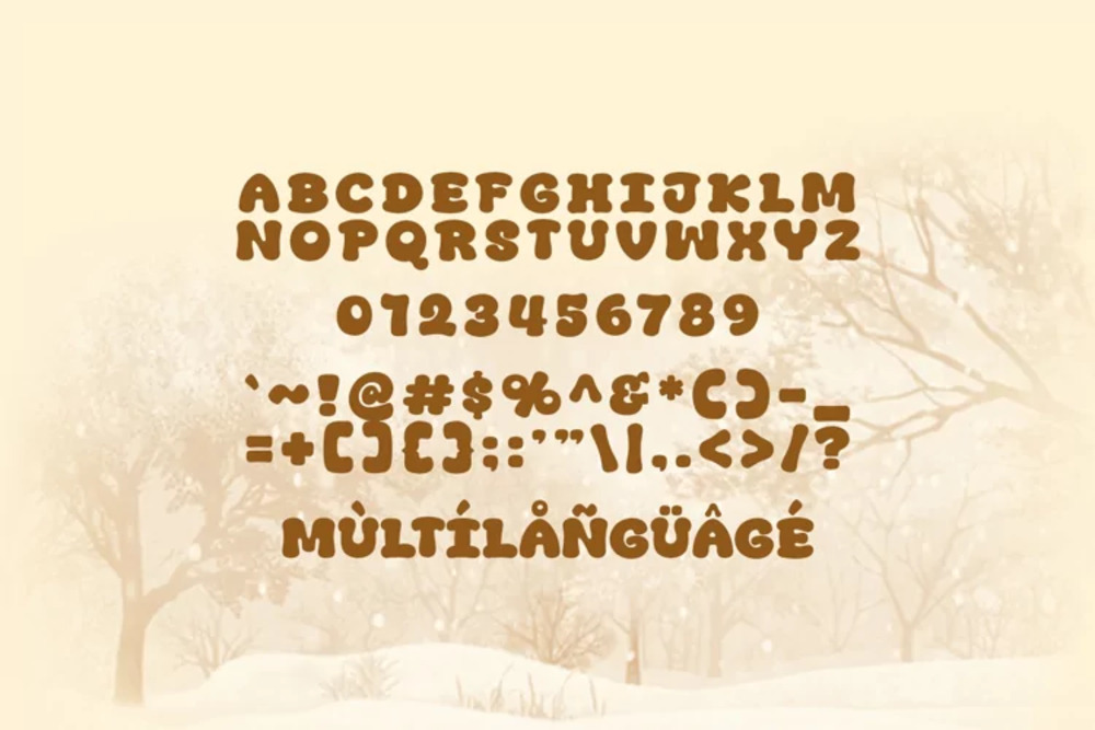 Winter Beige Font 3